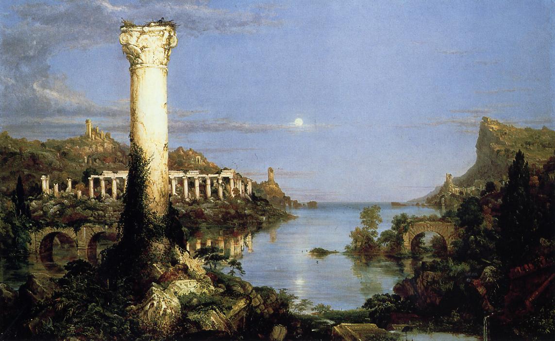 The Course of Empire 5 - Desolation, vintage artwork by Thomas Cole, A3 (16x12") Poster Print
