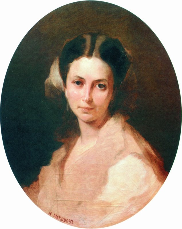 Portrait of N.P. Bogoliubova, vintage artwork by Ivan Makarov, 12x8" (A4) Poster