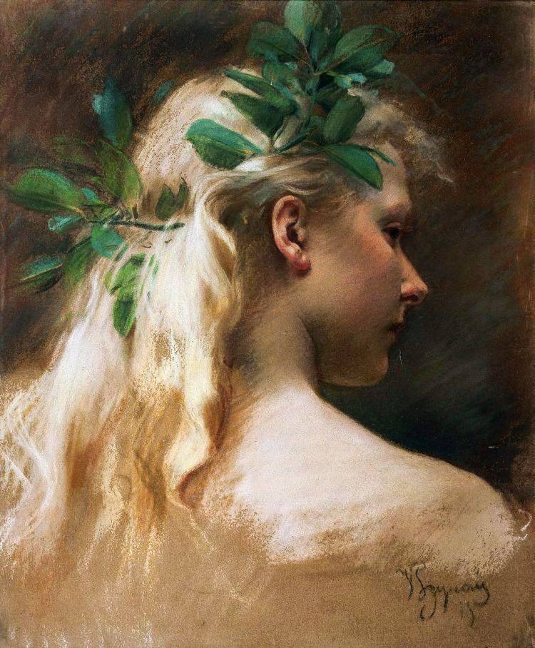 Goldilocks, vintage artwork by Vojtěch Hynais, 12x8" (A4) Poster