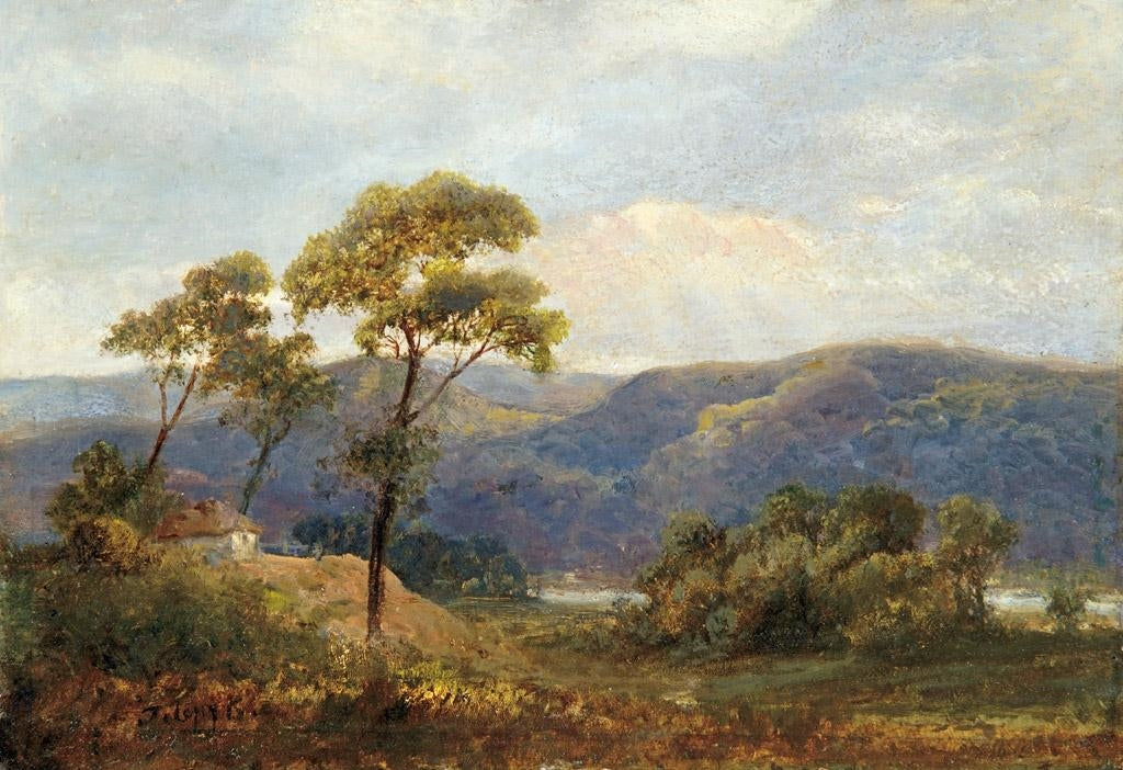 Nógrád, vintage artwork by Károly Telepy, 12x8" (A4) Poster