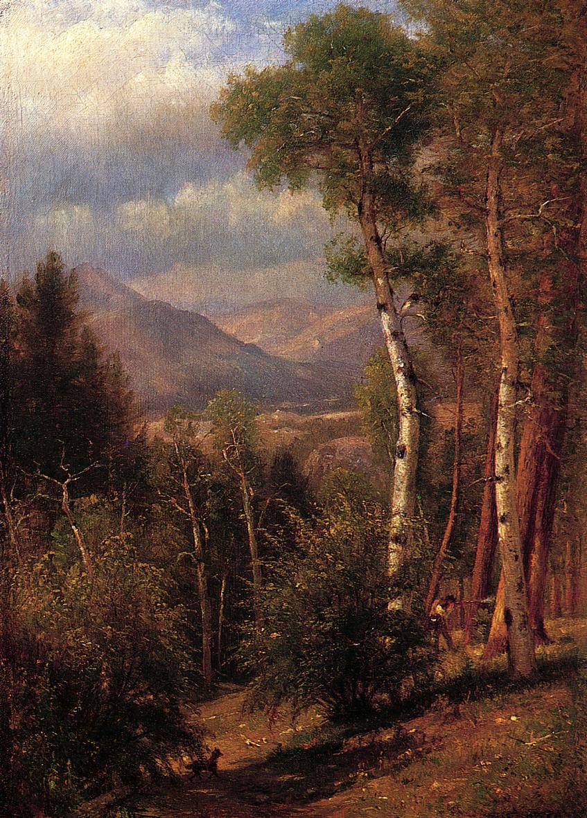 Hunter in the Woods of Ashokan, vintage artwork by Thomas Worthington Whittredge, A3 (16x12") Poster Print