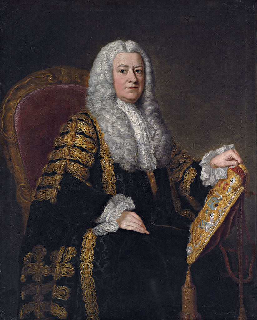 Philip Yorke, 1st Earl of Hardwicke, vintage artwork by William Hoare, 12x8" (A4) Poster
