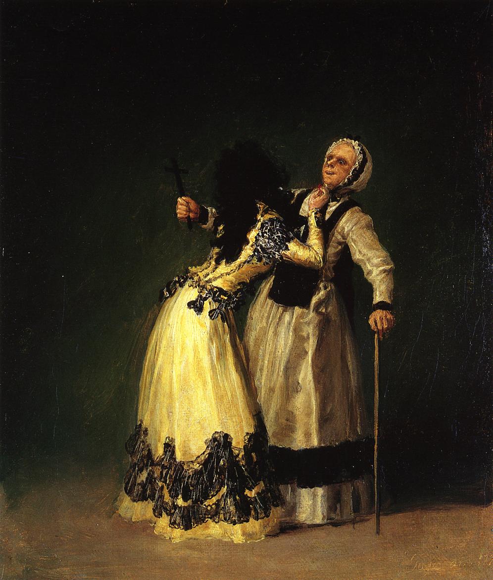 The Duchess of Alba and 'La Beata', vintage artwork by Francisco de Goya y Lucientes, 12x8" (A4) Poster