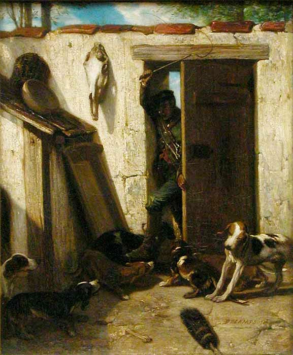 Doghouse, vintage artwork by Alexandre-Gabriel Decamps, A3 (16x12") Poster Print