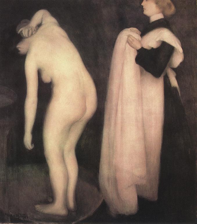 After the Bath by Janos Vaszary,A3(16x12")Poster