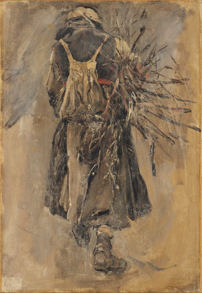 A Woman. Study for Sancta Simplicitas, vintage artwork by Carl Gustav Hellqvist, 12x8" (A4) Poster