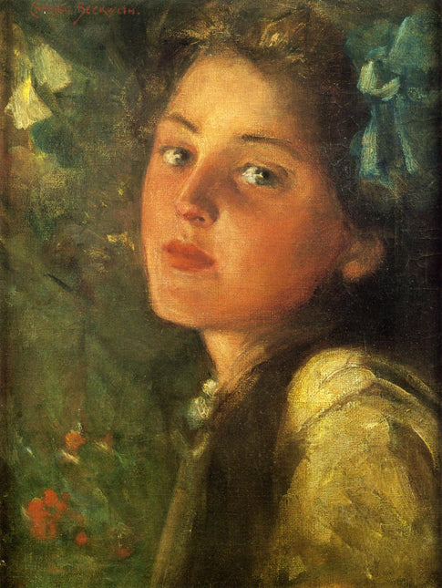 A Wistful Look by James Carroll Beckwith,A3(16x12")Poster