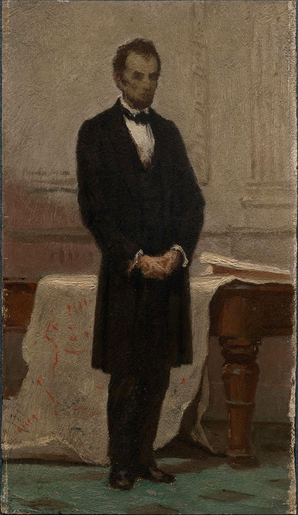 Abraham Lincoln, vintage artwork by William Morris Hunt, 12x8" (A4) Poster