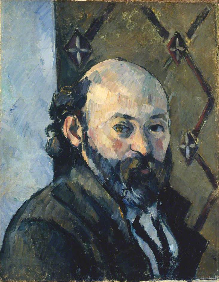 Self-Portrait (after Paul Cezanne), vintage artwork by Roger Eliot Fry, 12x8" (A4) Poster