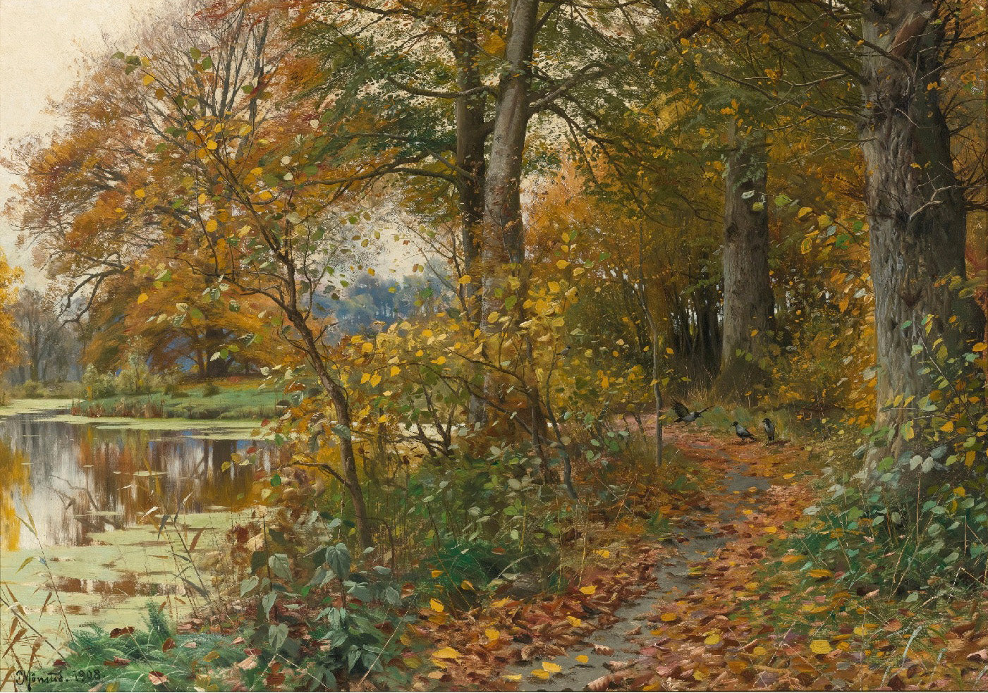 Charlottenlund Forest by Peder Mork Monsted,A3(16x12")Poster
