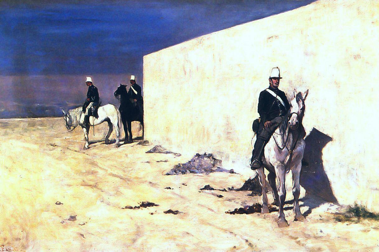 In vedetta, vintage artwork by Giovanni Fattori, 12x8" (A4) Poster