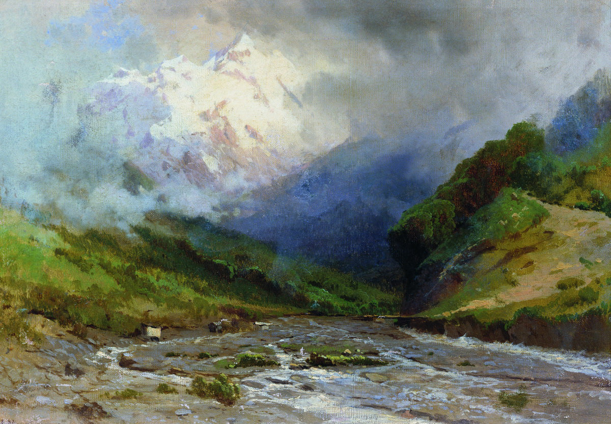 The Gorge, vintage artwork by Arseny Meschersky, 12x8" (A4) Poster