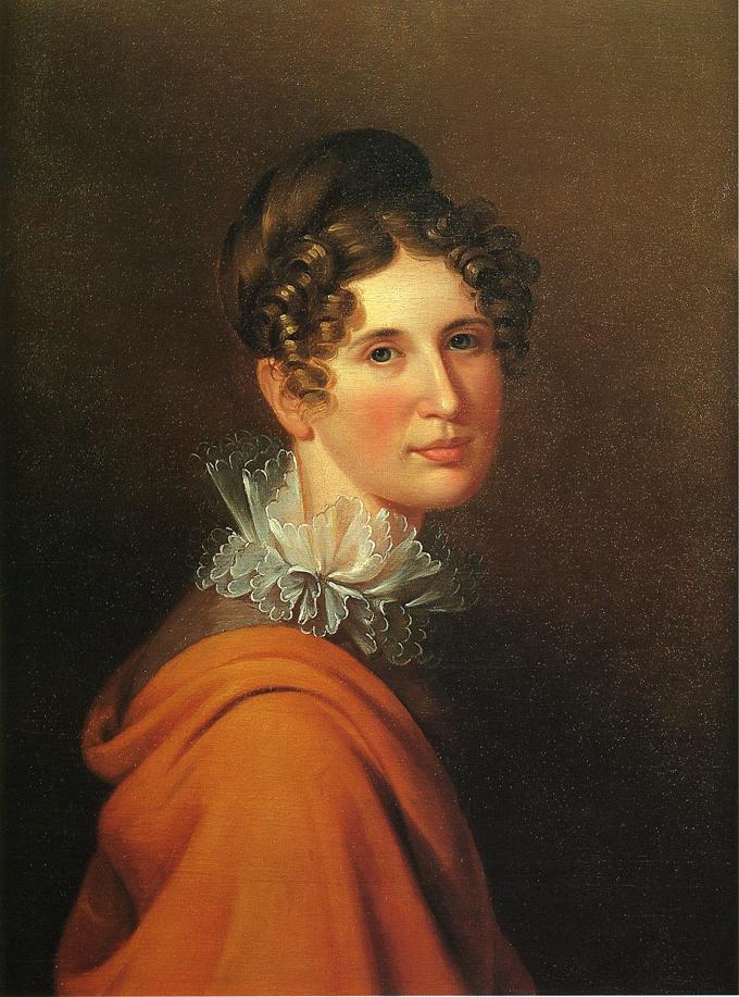 Portrait of Margaretta Peale, vintage artwork by James Peale, 12x8" (A4) Poster