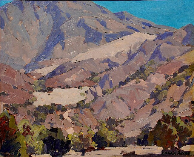 California Mountain, High Sierras, vintage artwork by Edgar Alwyn Payne, 12x8" (A4) Poster