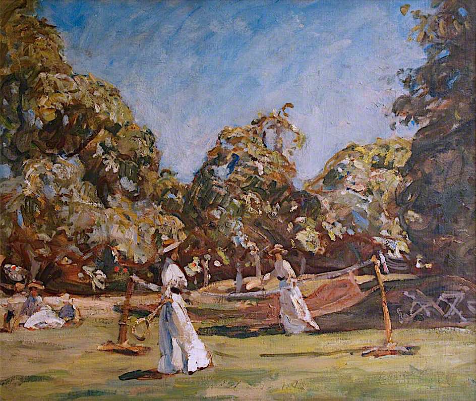 Badminton Game, Whitchurch, vintage artwork by William Frederick Mayor, 12x8" (A4) Poster