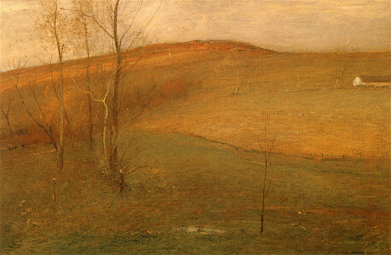 Autumn Hillside, vintage artwork by J. Francis Murphy, 12x8" (A4) Poster