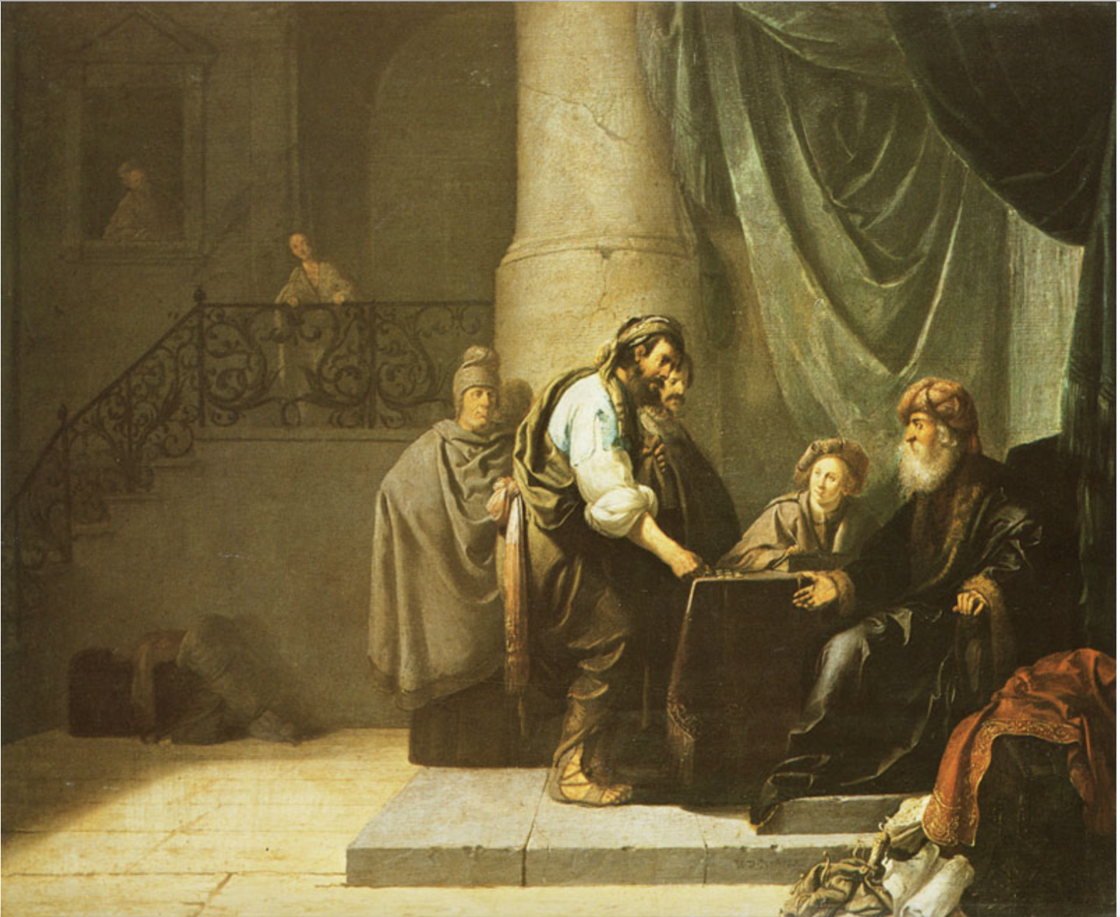 The Parable of The Talents, vintage artwork by Willem de Poorter, 12x8" (A4) Poster