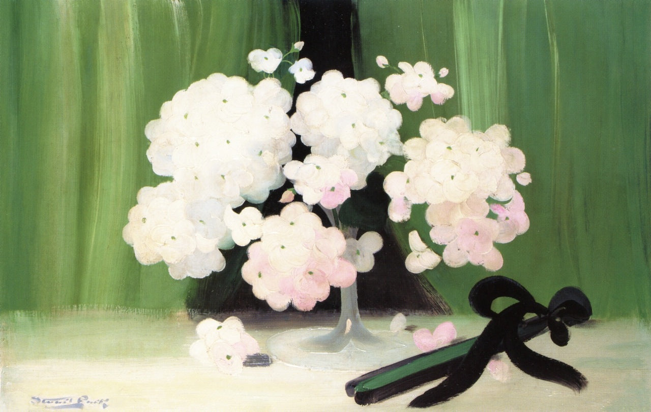 Still Life of Flowers and a Fan by James Stuart Park,A3(16x12")Poster