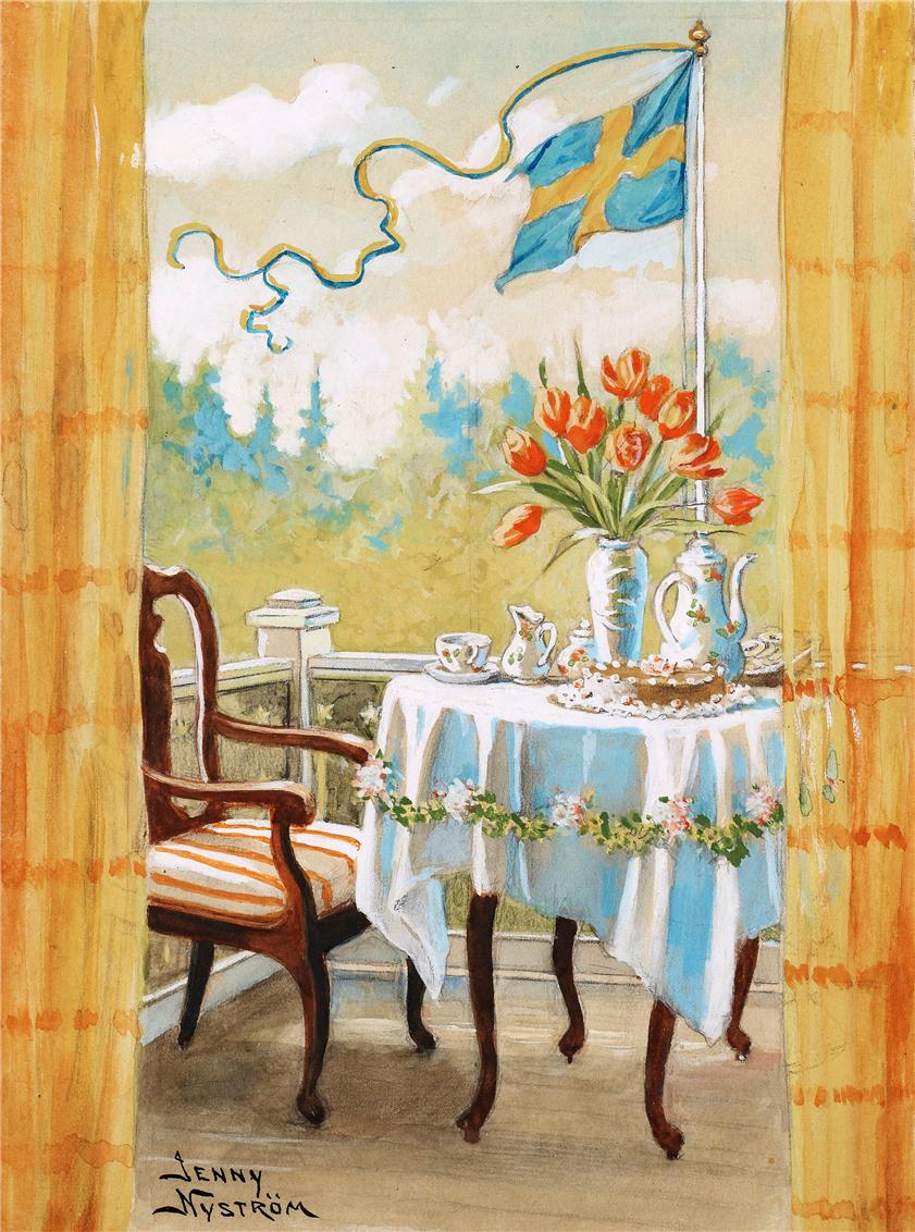 Festival Day by Jenny Nystrom,A3(16x12")Poster
