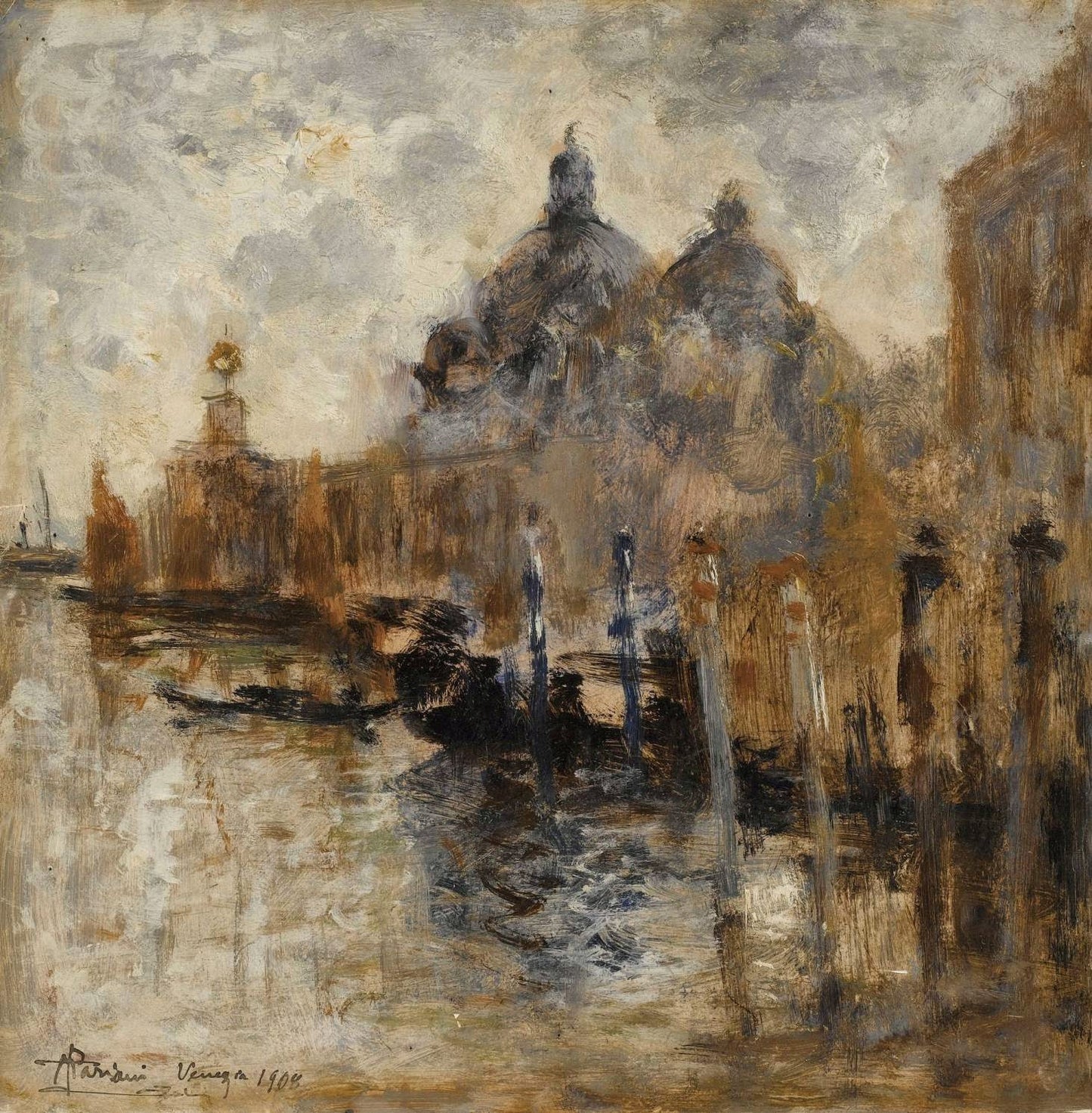 View of Salute in Venice by Pompeo Mariani,A3(16x12")Poster