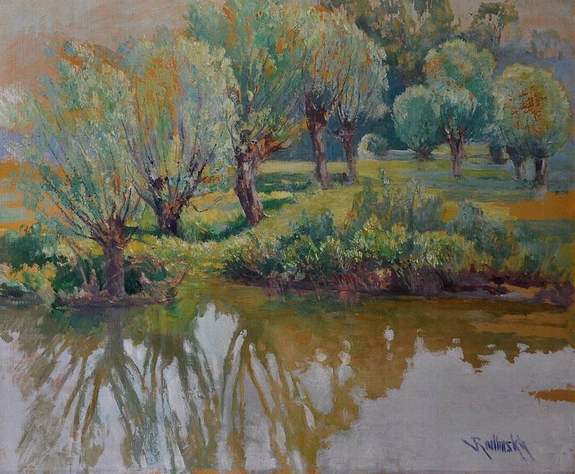 The Banks of the River Labe by Vaclav Radimsky,A3(16x12")Poster