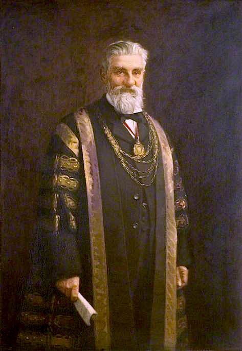 Alderman James Wicks, JP, Mayor of Colchester, vintage artwork by Frank Robinson Daniell, 12x8" (A4) Poster