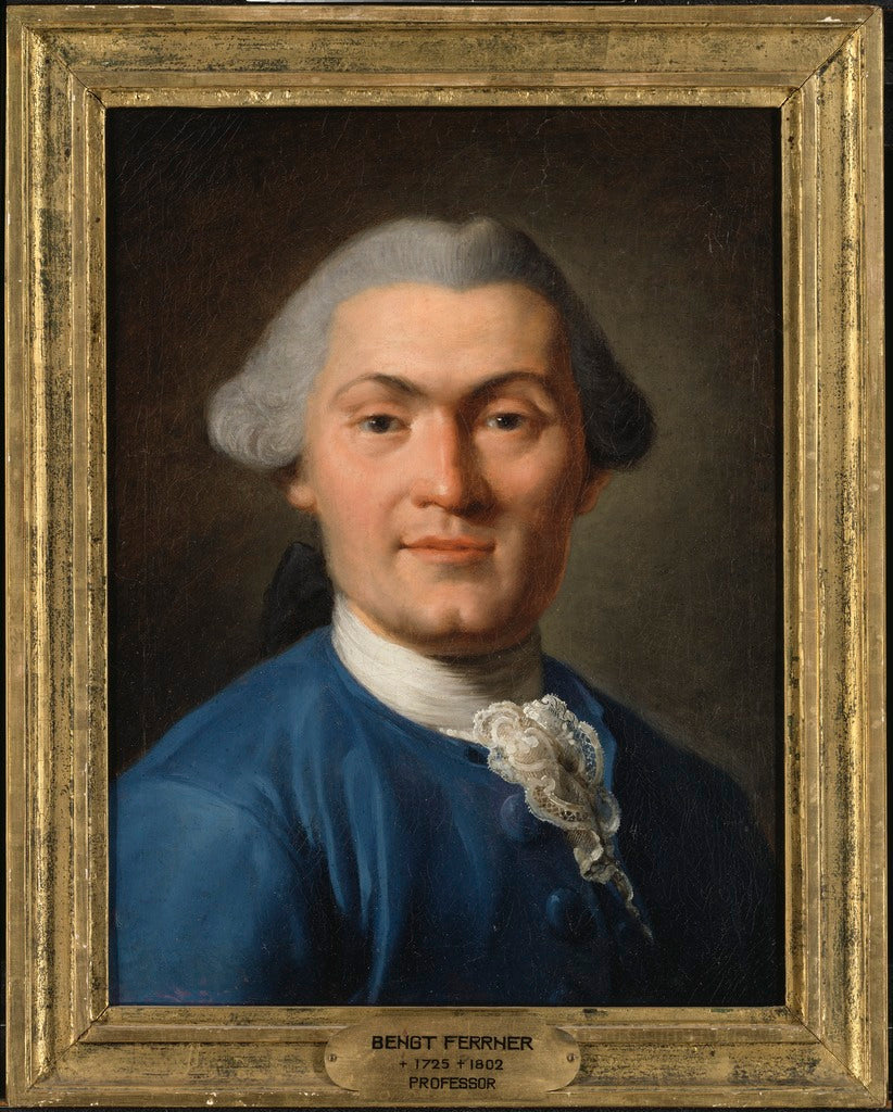 Portrait of Bengt Ferrner (1724-1802), vintage artwork by Hugues Taraval, 12x8" (A4) Poster