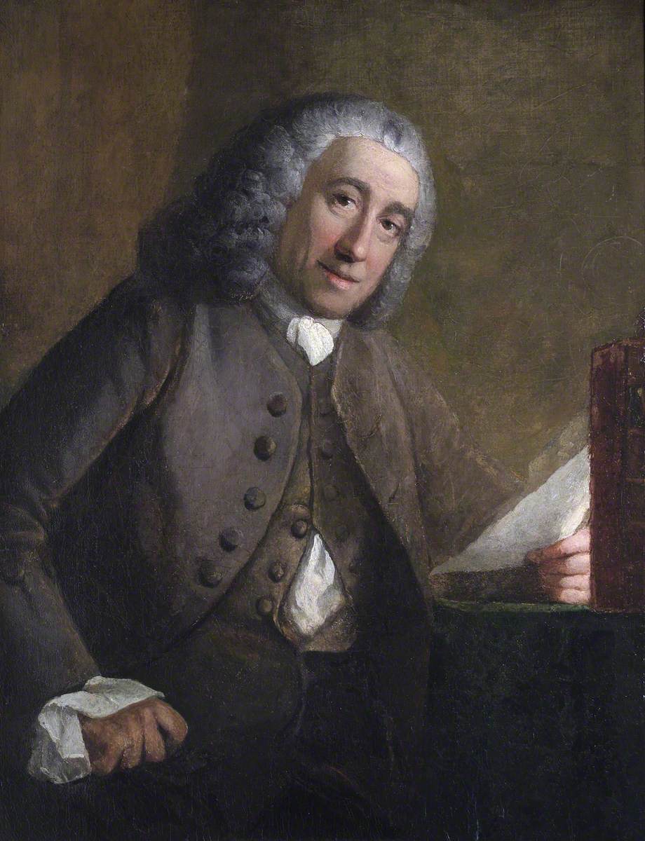 Francis Fauquier (1704?–1768), vintage artwork by Benjamin Wilson, 12x8" (A4) Poster