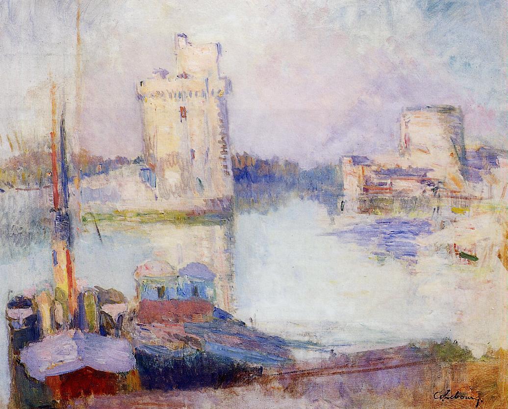 La Rochelle, the Port, vintage artwork by Albert Lebourg, 12x8" (A4) Poster