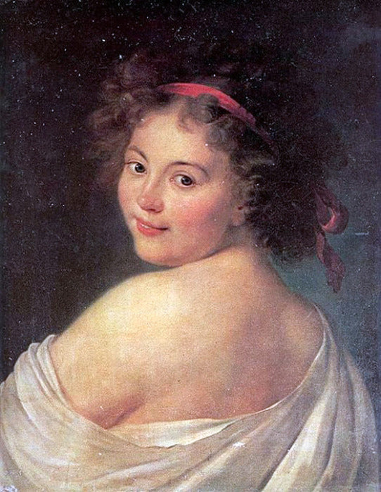 Countess Ekaterina Skavronskaya, vintage artwork by Élisabeth Vigee-Lebrun, 12x8" (A4) Poster
