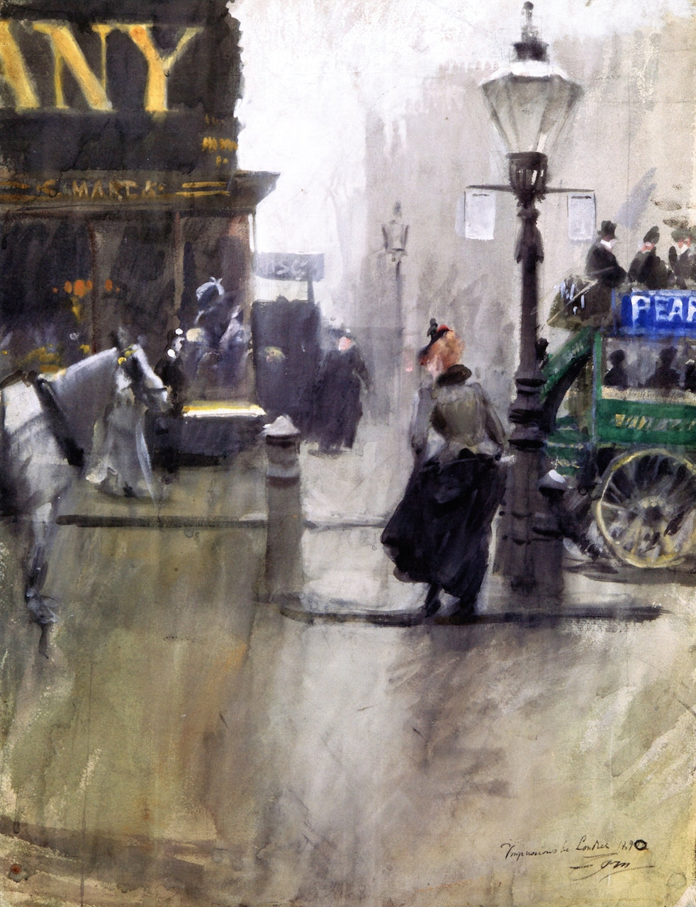Impressions of London by Anders Zorn,A3(16x12")Poster