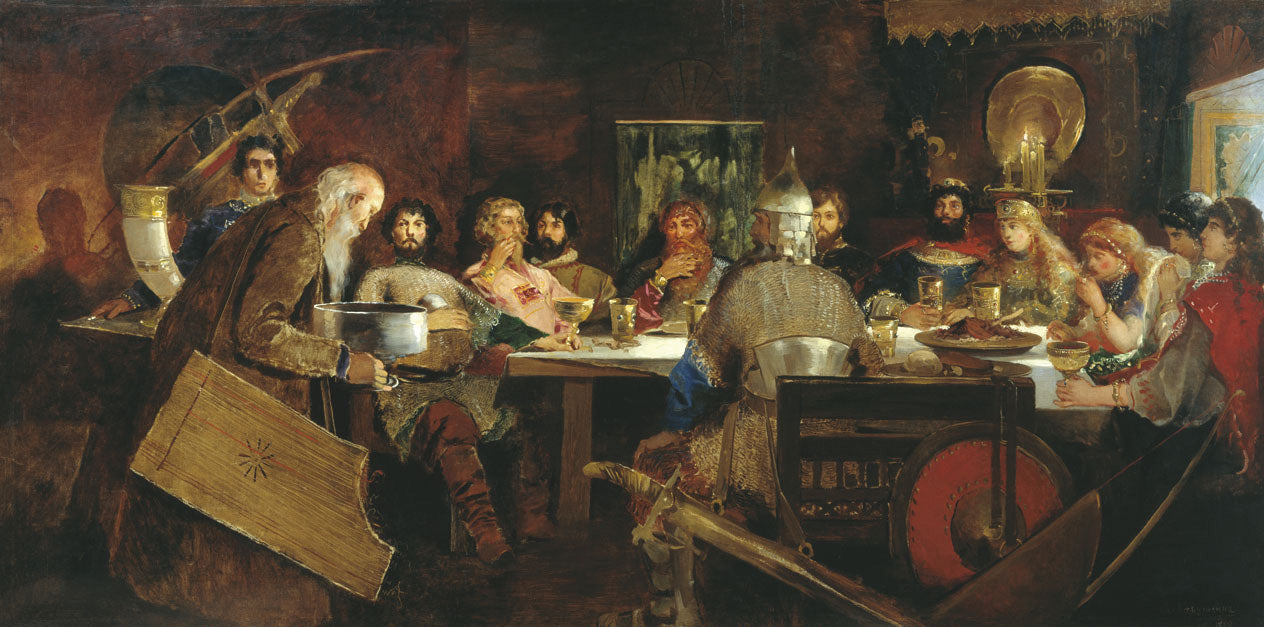 he Feast at Prince Vladimir's by Andrei Petrovich Riabushkin,A3(16x12")Poster