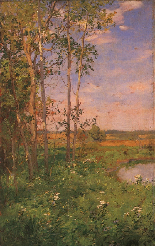 At the Edge of the Pond, vintage artwork by Walter Launt Palmer, 12x8" (A4) Poster