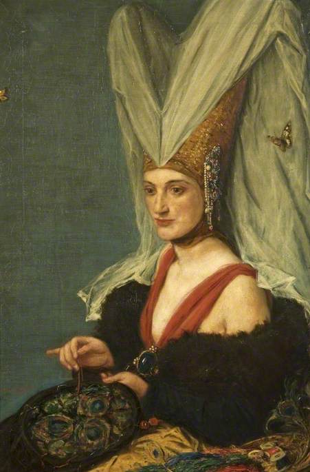 Lillah McCarthy as 'The Dumb Wife', vintage artwork by Charles Haslewood Shannon, 12x8" (A4) Poster