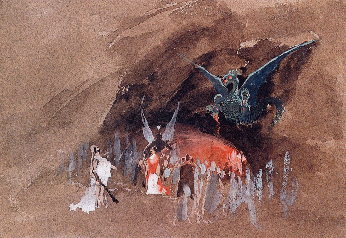 The Dragon's Cave by Andrei Petrovich Riabushkin,A3(16x12")Poster