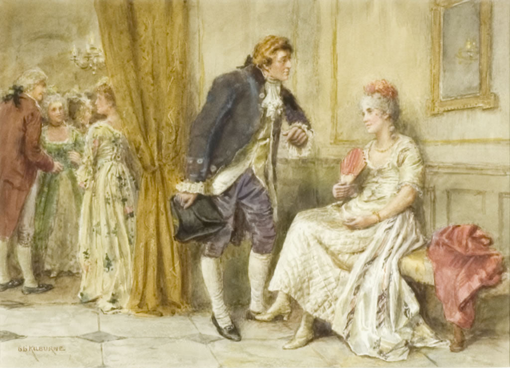 May I?, vintage artwork by George Goodwin Kilburne, 12x8" (A4) Poster