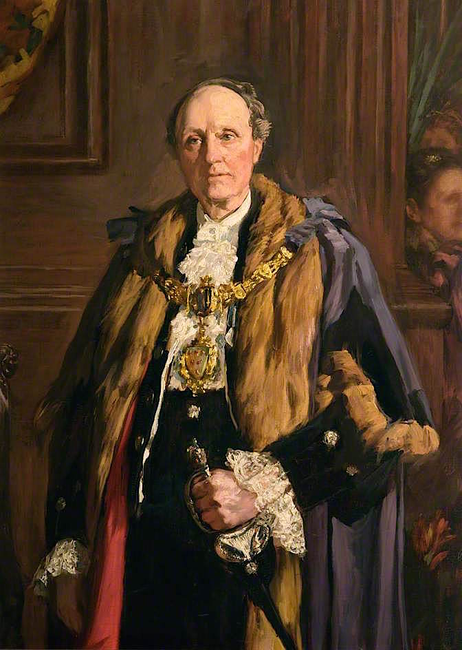 James Fairclough, MP, Mayor of Warrington, vintage artwork by James Charles, 12x8" (A4) Poster