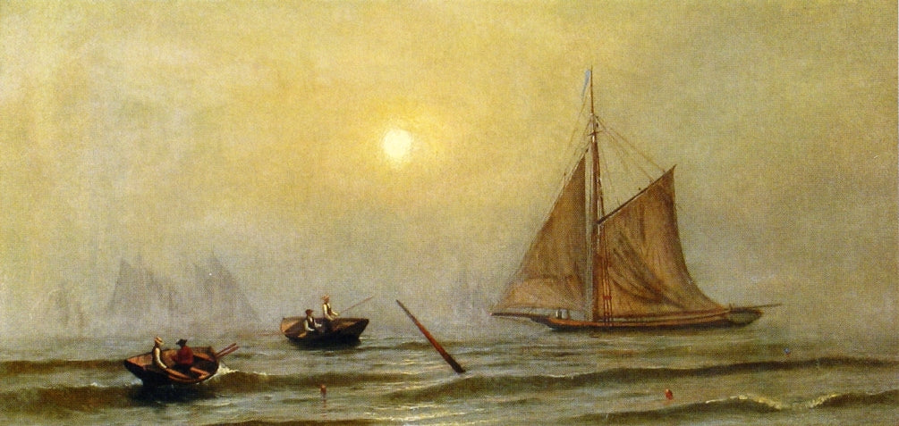 A Foggy Day, vintage artwork by Francis A. Silva, 12x8" (A4) Poster