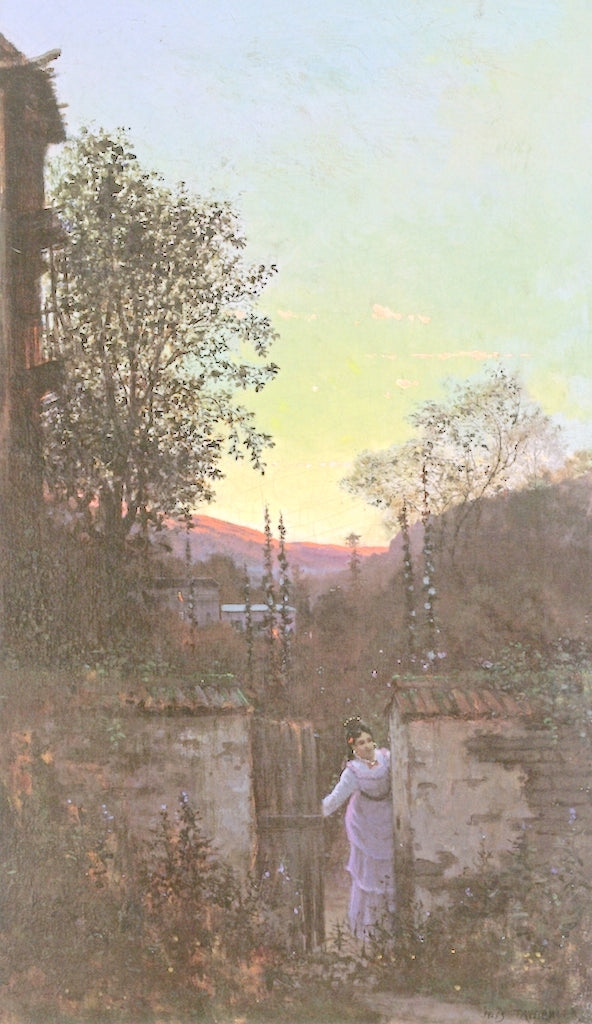 Au revoir, vintage artwork by Jules Tavernier, 12x8" (A4) Poster