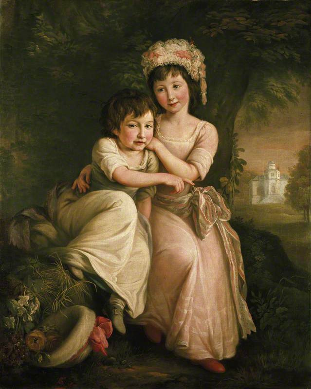 Stephen Peter Rigaud and Mary Anne Rigaud, vintage artwork by John Francis Rigaud, 12x8" (A4) Poster