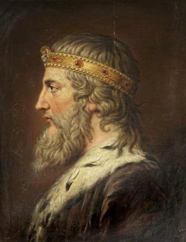 King Alfred ‘The Great’, vintage artwork by Samuel Woodforde, 12x8" (A4) Poster