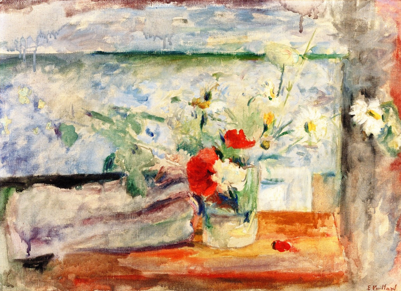 Bouquet of Daisies and Poppies by edouard Vuillard,A3(16x12")Poster