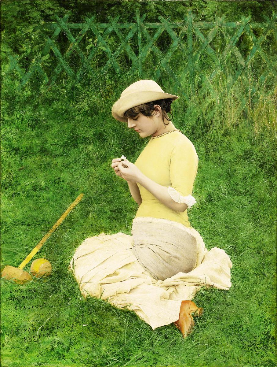 Il m'aime...un peu...beaucoup by Jan van Beers,A3(16x12")Poster