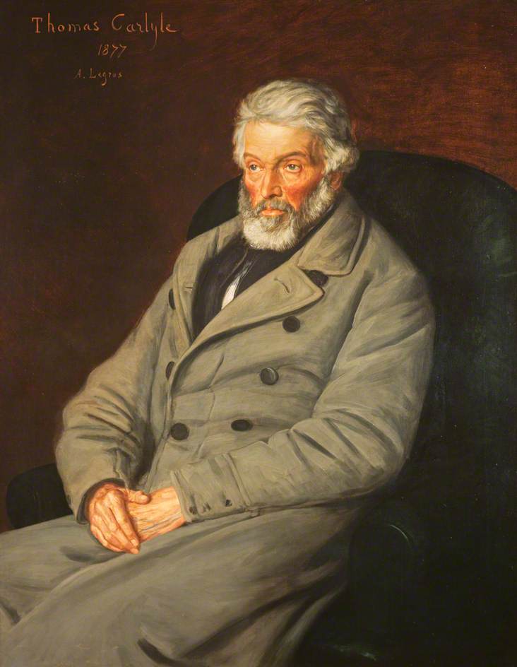 Thomas Carlyle (1795-1881), Historian and Essayist, vintage artwork by Alphonse Legros, 12x8" (A4) Poster
