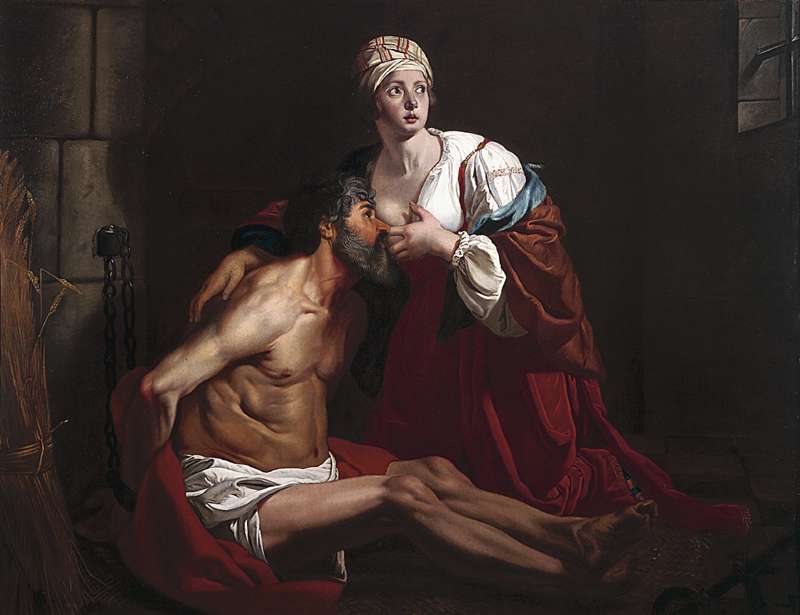 Caritas Romana, vintage artwork by Gaspard de Crayer, 12x8" (A4) Poster