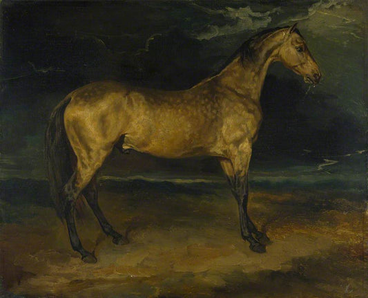 Horse Frightened by  Lightning, vintage artwork by Theodore Gericault, 12x8" (A4) Poster