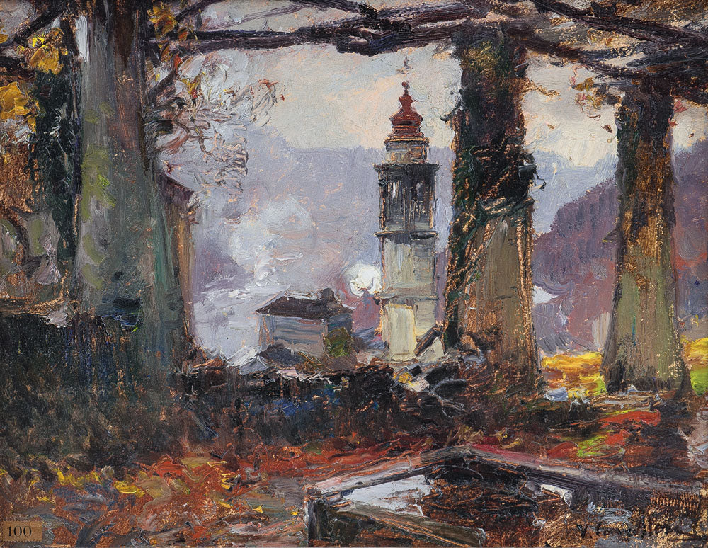 Carema, vintage artwork by Vittorio Cavalleri, 12x8" (A4) Poster