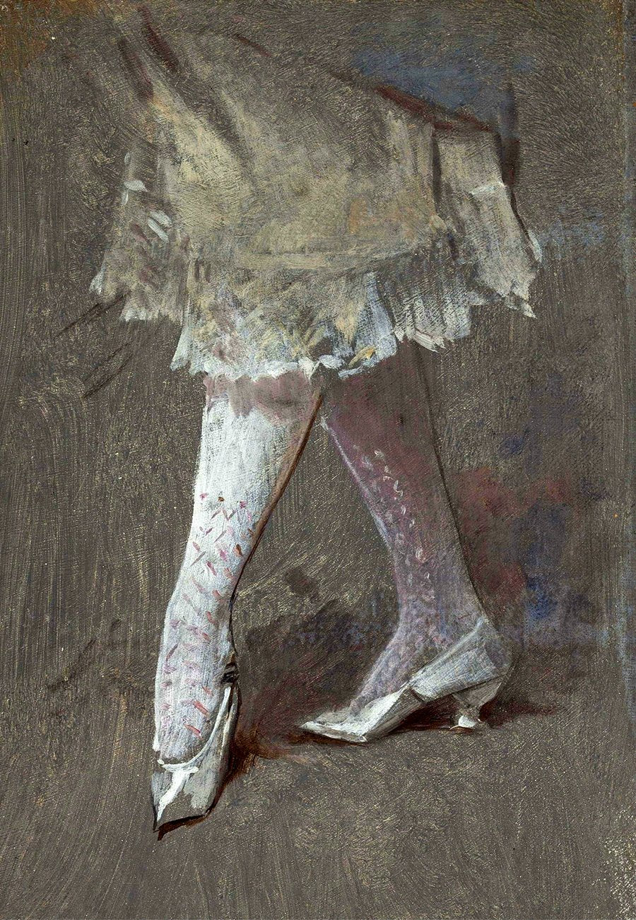 White Stockings, vintage artwork by Frederik Henrdik Kaemmerer, 12x8" (A4) Poster