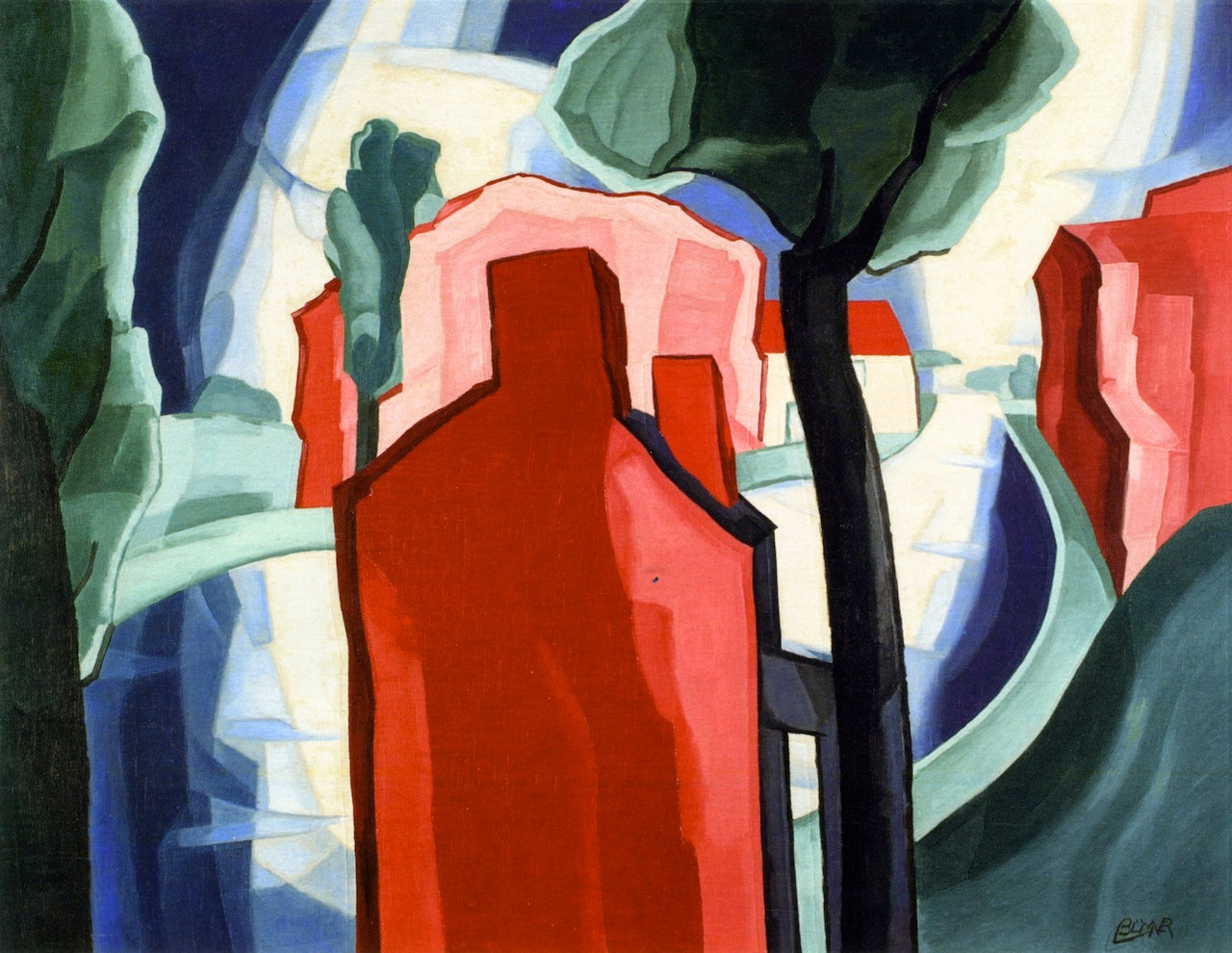 In High Key, vintage artwork by Oscar Bluemner, 12x8" (A4) Poster