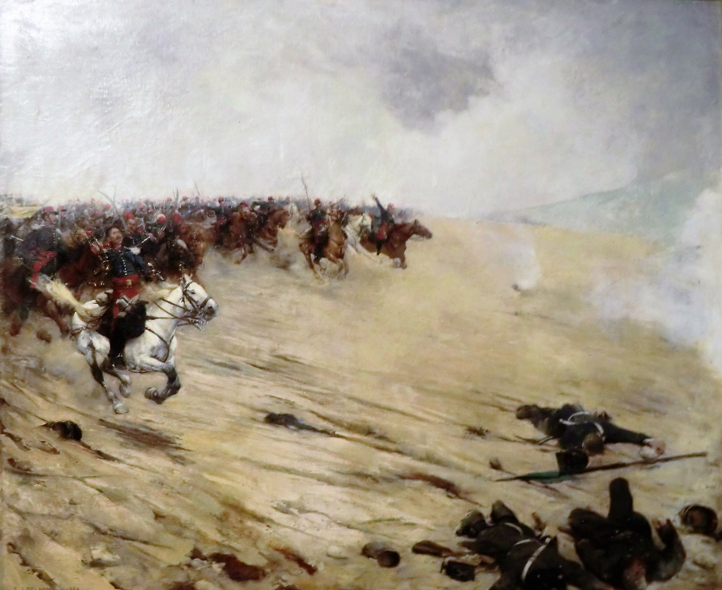 Cavalry Charge (Battle of Sedan), vintage artwork by Ernest Jean Delahaye, 12x8" (A4) Poster